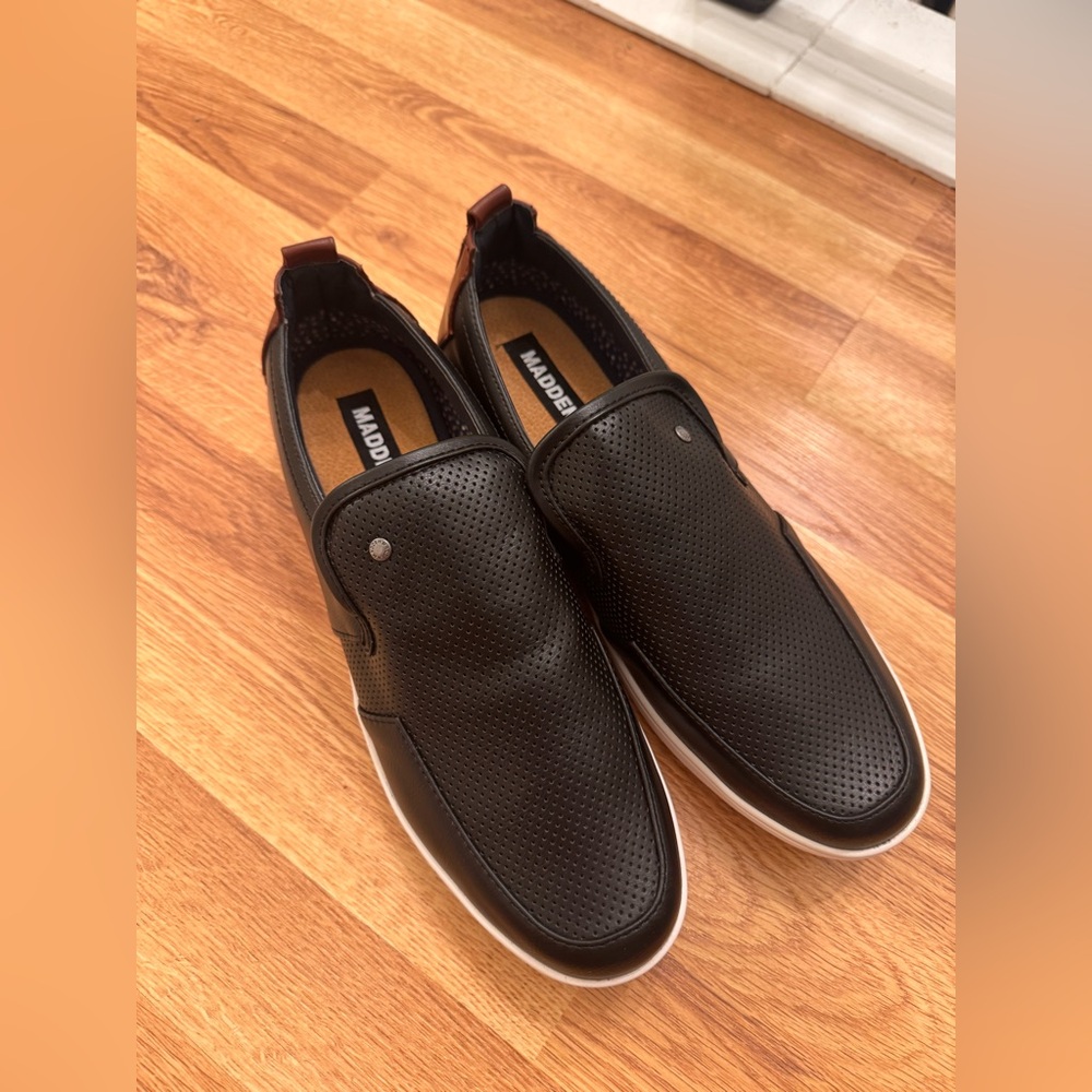 Black Slip-On Loafers Madden